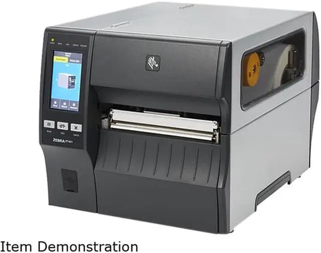 Main image of Ze bra ZT421 Industrial Printer ZT421 Industrial Bar code printer, 6" Print width, 203 dpi Print Resolution, US Cord, Serial, USB, 10/100 Ethernet, Bluetooth 4.1/MFi, USB Host, Cutter with Catch Tray