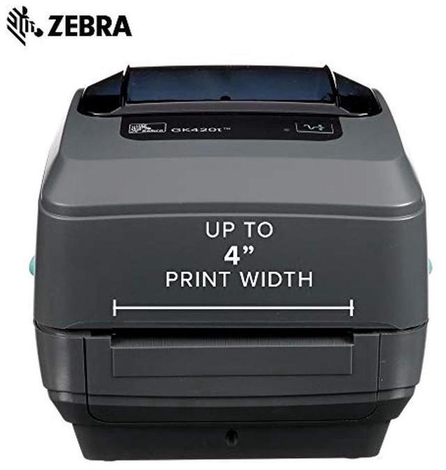 Main image of Ze bra GK420t 4" GK42-102510-000 Desktop Thermal Transfer Label Printer, 203 dpi, USB, Serial, Centronics Parallel, EPL, ZPLII - GK42-102510-000
