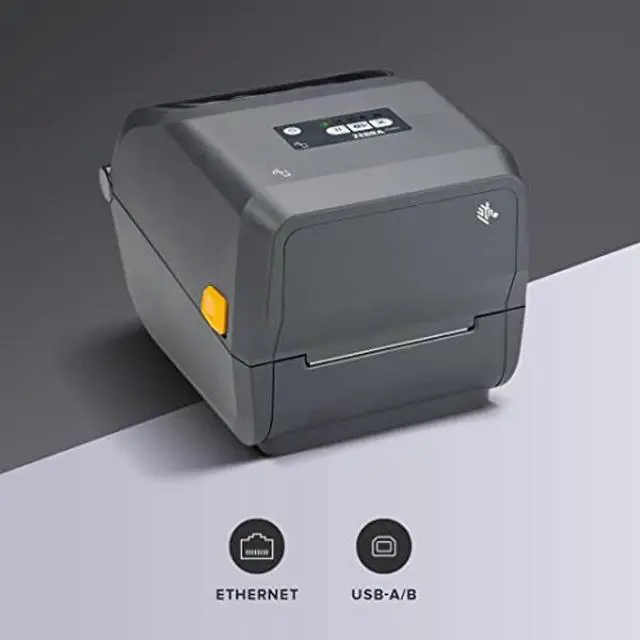 Alt view image 2 of 5 - Ze bra ZD421 Thermal Transfer Desktop Printer 203 dpi Print Width 4-inch USB Ethernet ZD4A042-301E00EZ (ZD4A042-301E00EZ)
