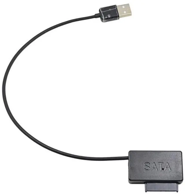 Main image of For Laptop ODD CD-ROM DVD-ROM for 2nd HDD Caddy Drive Adapter Generation lll USB 2.0 to 7+6 13Pin Slimline SATA Cable with LED