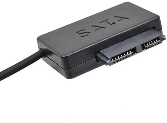 Alt view image 4 of 4 - For Laptop ODD CD-ROM DVD-ROM for 2nd HDD Caddy Drive Adapter Generation lll USB 2.0 to 7+6 13Pin Slimline SATA Cable with LED