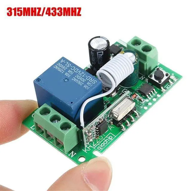 Alt view image 2 of 5 - 315/433MHZ 220V Relay 1 Channel Wireless Relay RF Remote Receiver Relay