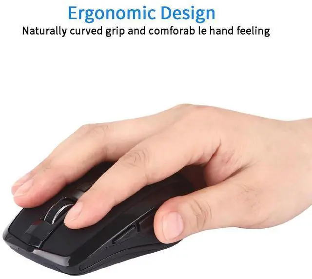 Alt view image 2 of 6 - MODAO 2.4GHZ Type C Wireless Mouse USB C Mice for Macbook/ Pro USB C Devices Ergonomics Optical Mouse Wireless Optical Mouse