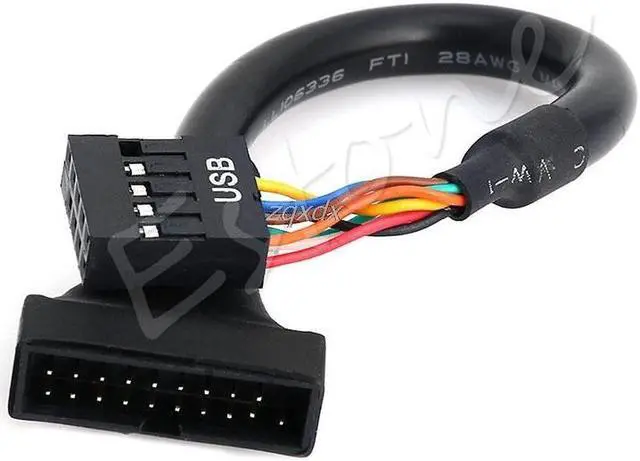 Main image of 19/20 Pin USB 3.0 Female To 9 Pin USB 2.0 Male Motherboard Header Adapter Cord Z09