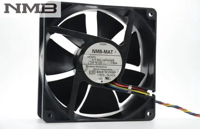 Main image of For NMB 12038 12V 2.5A 4715KL-04W-B86 4 wire server fan For PE840 PE850 D6168