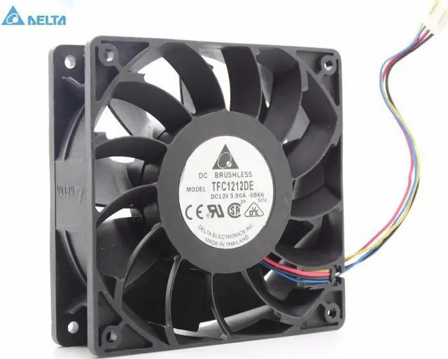 Main image of for delta 12CM  120mm 1225 12025 120*120*25MM PWM Fan TFC1212DE 252CFM vs PFB1212UHE Most Powerful Server CaseFan