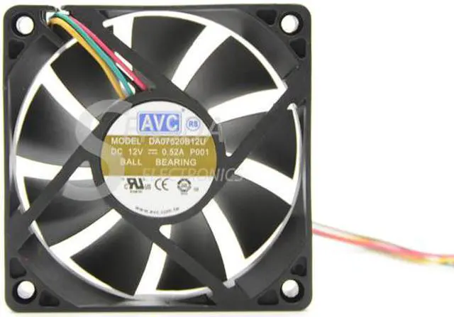 Alt view image 3 of 4 - Wholesale For AVC DA07520B12U 7520 12V 0.52A 4Wire tempreture PWM Speed control computer cpu cooling fan