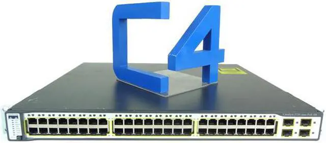 Alt view image 9 of 20 - Cisco 3750 Series 48 Port PoE Switch, WS-C3750-48PS-E, Lifetime Warranty