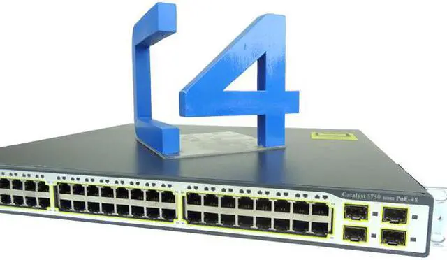 Alt view image 8 of 20 - Cisco 3750 Series 48 Port PoE Switch, WS-C3750-48PS-E, Lifetime Warranty