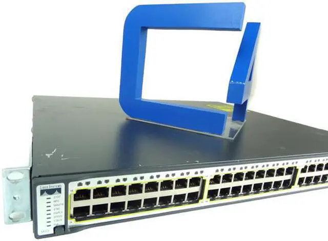 Alt view image 7 of 20 - Cisco 3750 Series 48 Port PoE Switch, WS-C3750-48PS-E, Lifetime Warranty