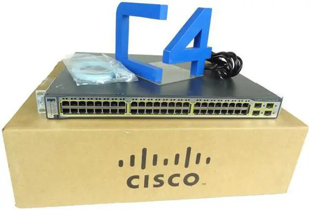 Alt view image 6 of 20 - Cisco 3750 Series 48 Port PoE Switch, WS-C3750-48PS-E, Lifetime Warranty