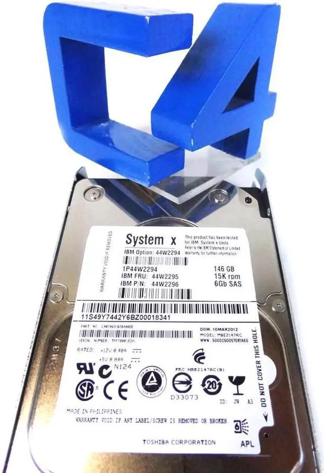 Alt view image 2 of 8 - IBM 44W2294 146GB 15K 6GBPS SAS 2.5 SFF HS - 44W2295