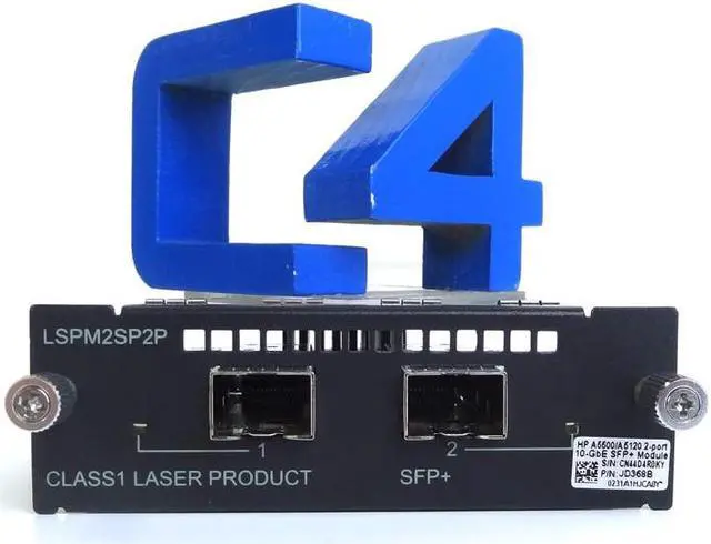 Alt view image 3 of 6 - HP JD368B 2p 10-GbE SFP+ A5500/E4800/E4500 Module