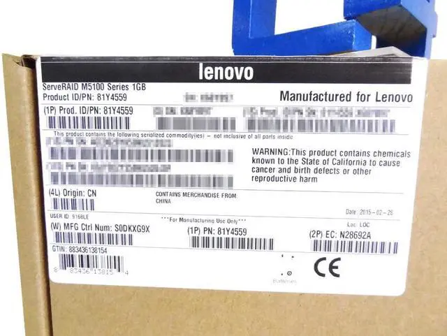Alt view image 4 of 11 - IBM 81Y4559 ServeRAID M5100 Series 1GB Flash/RAID 5 Upgrade for IBM System x