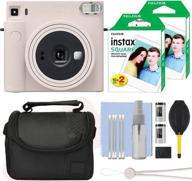 Alt view image 2 of 7 - Fujifilm Instax Square SQ1 Fuji Instant Film Camera Chalk White + 40 Film Bundle