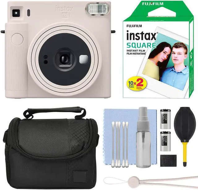 Main image of Fujifilm Instax Square SQ1 Fuji Instant Film Camera Chalk White + 20 Film Bundle
