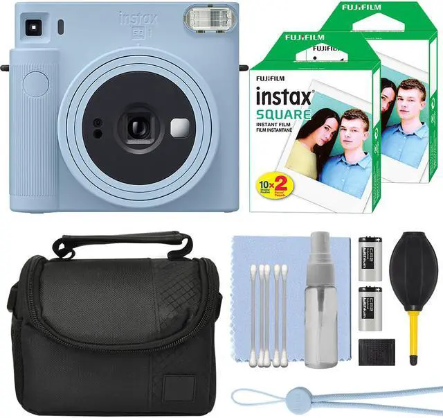 Main image of Fujifilm Instax Square SQ1 Fuji Instant Film Camera Glacier Blue+ 40 Film Bundle