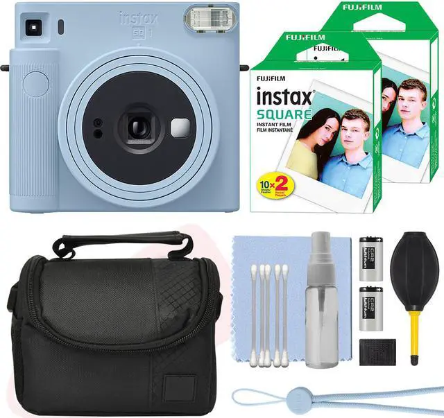 Alt view image 2 of 7 - Fujifilm Instax Square SQ1 Fuji Instant Film Camera Glacier Blue+ 40 Film Bundle