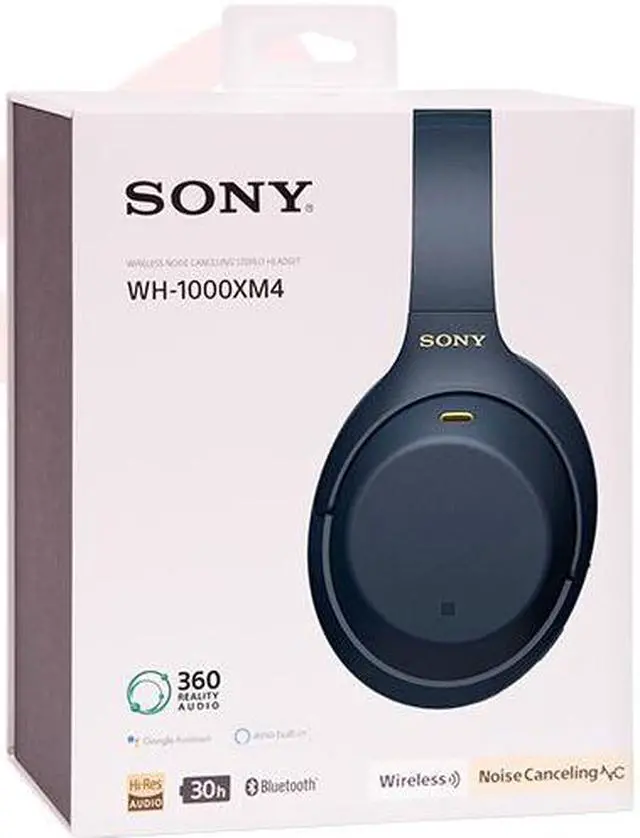 Alt view image 7 of 20 - Sony WH-1000XM4 Wireless Industry Leading Noise Canceling Overhead Headphones with Mic for Phone-Call and Alexa Voice Control, Blue