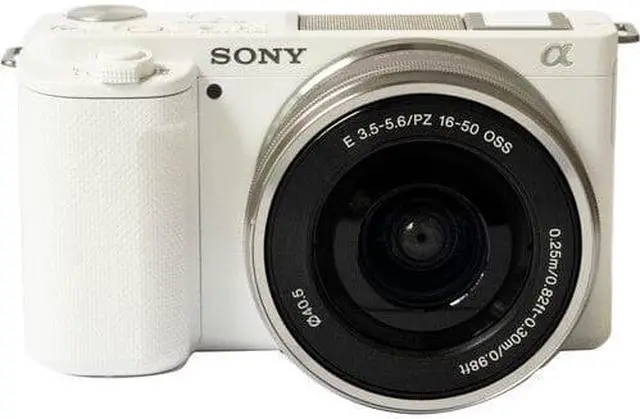 Alt view image 12 of 20 - Sony Alpha ZV-E10 - APS-C Interchangeable Lens Mirrorless Vlog Camera Kit - White