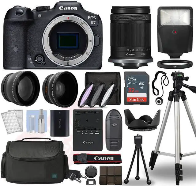 Alt view image 2 of 7 - Canon EOS R7 Mirrorless 32.5 MP Digital Camera Body + 18-150mm 32GB Bundle
