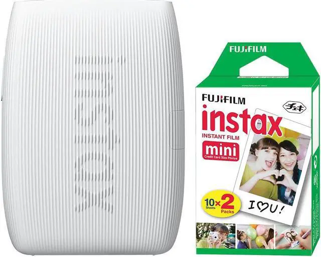 Main image of FUJIFILM INSTAX MINI LINK 3 Smartphone Printer Clay White + 20 Film Sheets