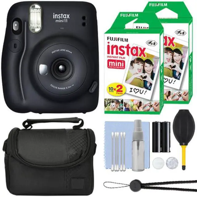 Main image of Fujifilm Instax Mini 11 Instant Film Camera Charcoal Gray+ 40 Film Accessory Kit
