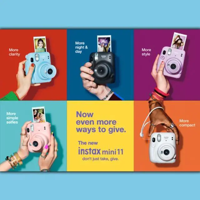 Alt view image 6 of 6 - Fujifilm Instax Mini 11 Instant Film Camera Charcoal Gray+ 20 Sheet Instant Film