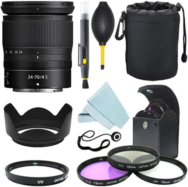 Main image of Nikon NIKKOR Z 24-70mm f/4 S Lens + Filter Kit + Accessory Kit WHITE BOX