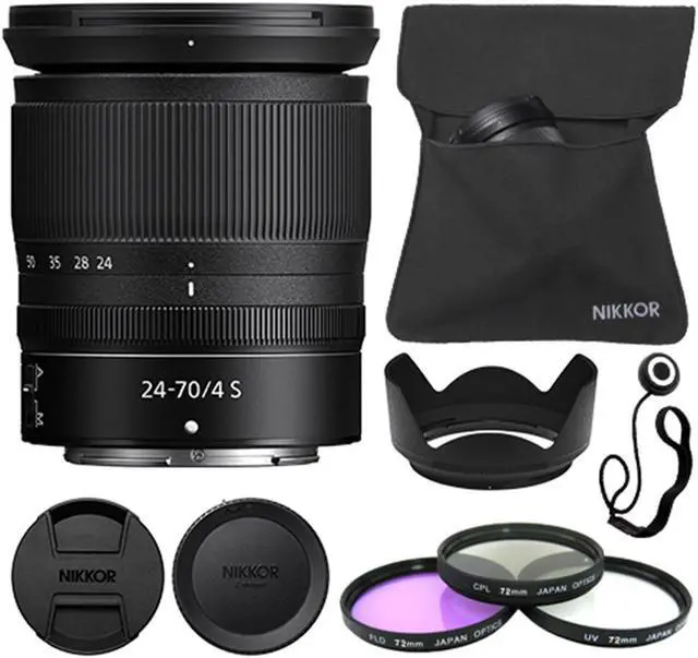 Main image of Nikon NIKKOR Z 24-70mm f/4 S Lens + Deluxe Accessory Kit WHITE BOX