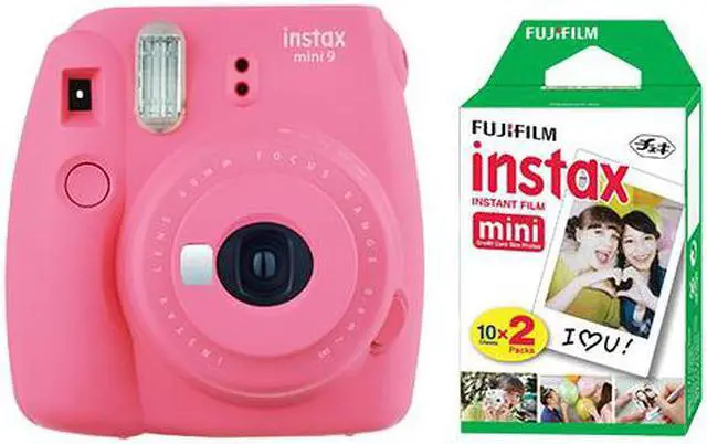 Main image of Fujifilm Instax Mini 9 Instant Film Camera Flamingo Pink+ 20 Sheets Instant Film