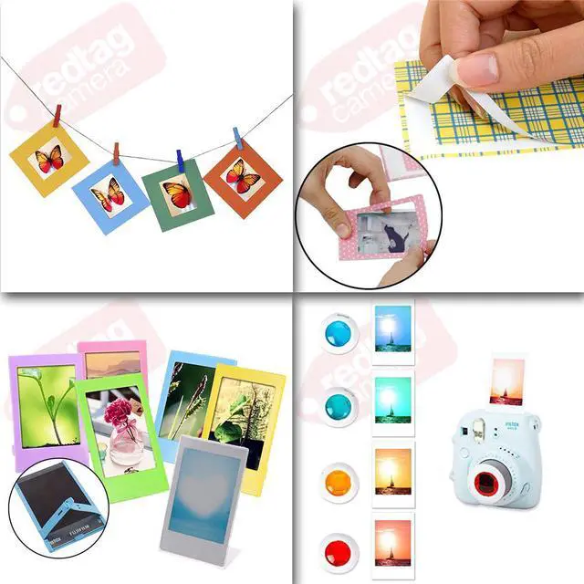 Alt view image 3 of 6 - Fujifilm Instax Mini 9 Instant Film Camera Lime Green + 40 Film Deluxe Bundle
