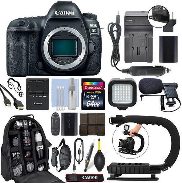 Main image of Canon EOS 5D Mark IV 30.4MP Full Frame 4K DSLR Camera Body + 64GB Pro Video Kit