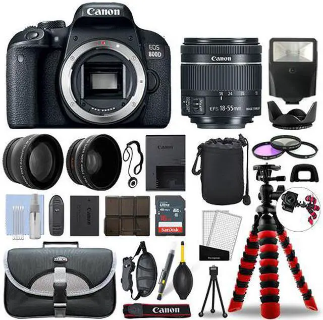 Main image of Canon 800D / T7i SLR Camera with 18-55mm STM+ 16GB 3 Lens Ultimate Accessory Kit
