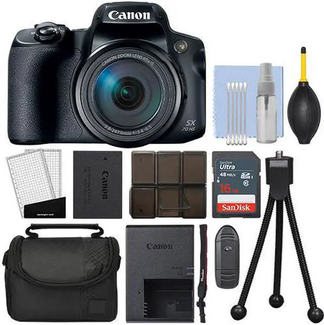 Main image of Canon PowerShot SX70 HS 20.3MP 4K Digital Camera 65x Optical Zoom + 16GB Kit - International Version