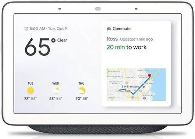 Alt view image 8 of 20 - Google Nest Hub Smart Display with Google Assistant - Charcoal
