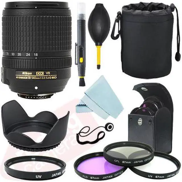 Alt view image 2 of 4 - Nikon 18-140mm f/3.5-5.6G ED VR AF-S DX Zoom Lens Bundle Filters Hood Cap Keeper
