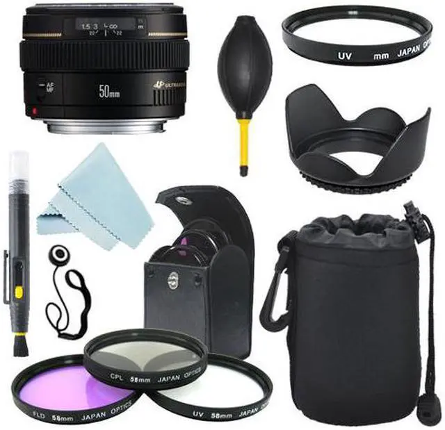 Main image of Canon EF 50mm f/1.4 USM Lens + Lens hood + Filter Kit + Accessory Kit