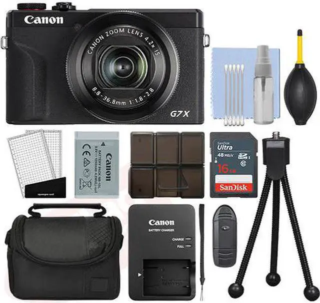 Alt view image 2 of 7 - Canon PowerShot G7X Mark III 20.2MP 4K Digital Camera 4.2x Zoom Black + 16GB Kit