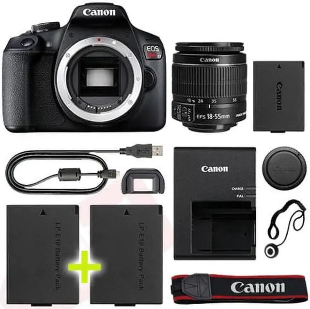 Alt view image 2 of 7 - Canon EOS Rebel T7 / 2000D DSLR Camera with 18-55mm IS II Lens+ Backup Power Kit