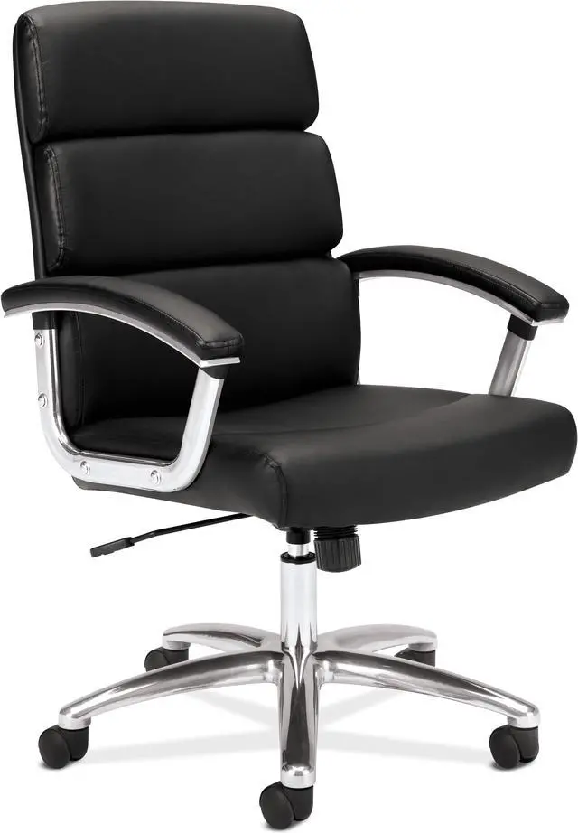 Main image of Basyx VL103 Series Executive Mid-Back Chair Black Leather VL103SB11