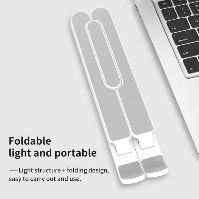 Alt view image 3 of 6 - MAMEN 3 Color Portable Laptop Stand Notebook Support 6 Height Adjustable Cooling Bracket For 15.6 inches Laptop Tablet Universal