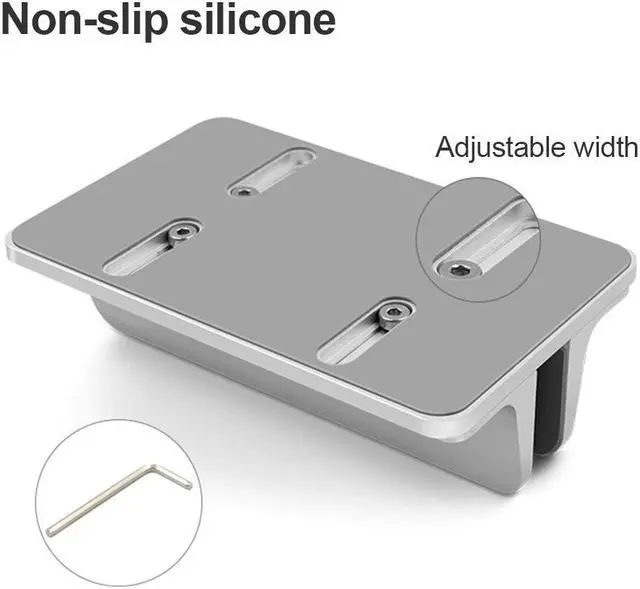 Alt view image 5 of 6 - Double Slots Vertical Laptop Stand Book Notebook Bracket Aluminum Alloy Tablet for Office Caring Computer Supplies
