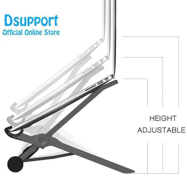 Alt view image 4 of 6 - NEXSTAND K2 laptop stand folding portable adjustable laptop lapdesk office lapdesk ergonomic notebook stand