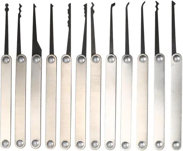 Alt view image 5 of 7 - 15pcs Lock Picking Set Kit Tool with Transparent Practice Training Padlock Lock for Locksmith Beginners and Professional