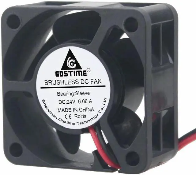 Alt view image 2 of 5 - 5 Pieces DC 24V 4cm 40x40x20mm 4020 CPU Cooler Brushless Cooling Fan 40mm x 20mm