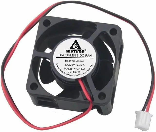 Alt view image 3 of 5 - 5 Pieces DC 24V 4cm 40x40x20mm 4020 CPU Cooler Brushless Cooling Fan 40mm x 20mm