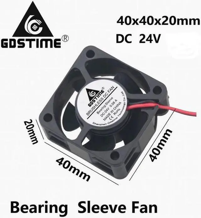 Main image of 5 Pieces DC 24V 4cm 40x40x20mm 4020 CPU Cooler Brushless Cooling Fan 40mm x 20mm