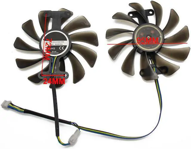 Alt view image 2 of 4 - 2pcs/lot For ELSA GTX 1070 1080 GPU Video Cards cooler VGA Fan GeForce GTX1070 GTX1080 8GB GLADIAC Graphics Card Cooling