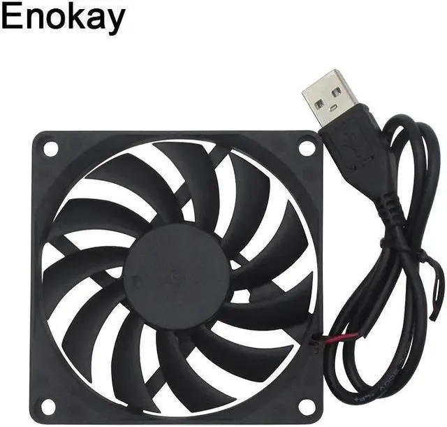 Alt view image 3 of 5 - 2 Pieces High quality 80MM 5V USB 80x80x15mm 8cm 8015 Brushless DC Cooling Cooler PC CPU Computer Case Fan